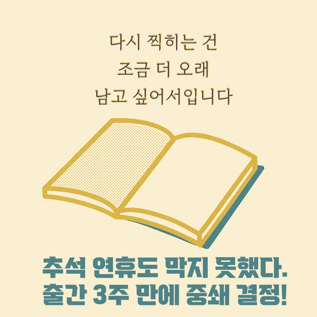 출시 3주 만에 중쇄를 확정한 도서 끄적 끄덕 기록